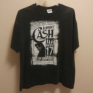 Johnny Cash Tour Tee Shirt Sz 3XL Black Short Slee